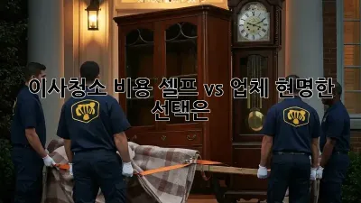 이사청소 비용: 셀프 vs 업체, 현명한 선택은?